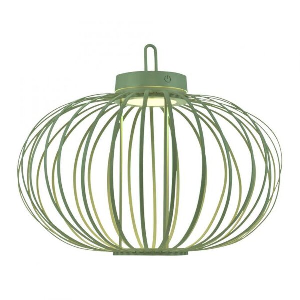 Lampe de table LED rechargeable IP44 Vert dimmable Touch 2 W 37 cm