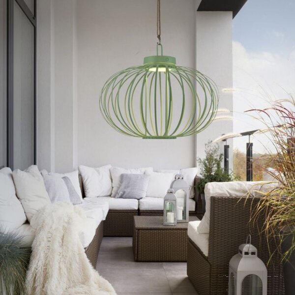 Lampe de table LED rechargeable IP44 Vert dimmable Touch 2 W 37 cm