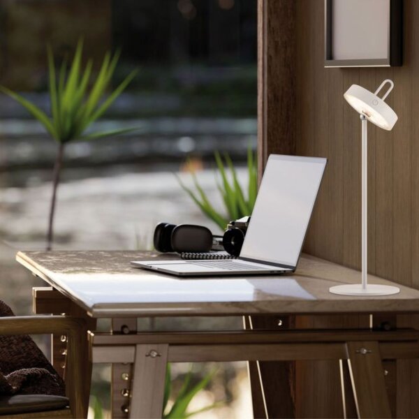 Lampe de table LED rechargeable Blanc Dimmer Touch IP44 47,2 cm