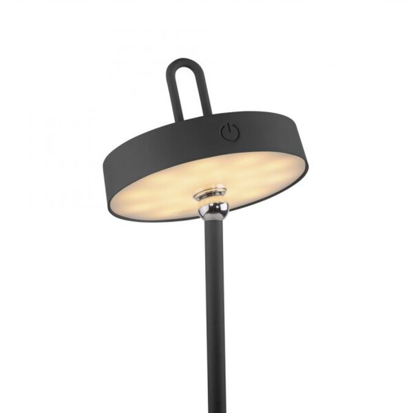 Lampe de table LED rechargeable Noir Dimmer Touch IP44 47,2 cm
