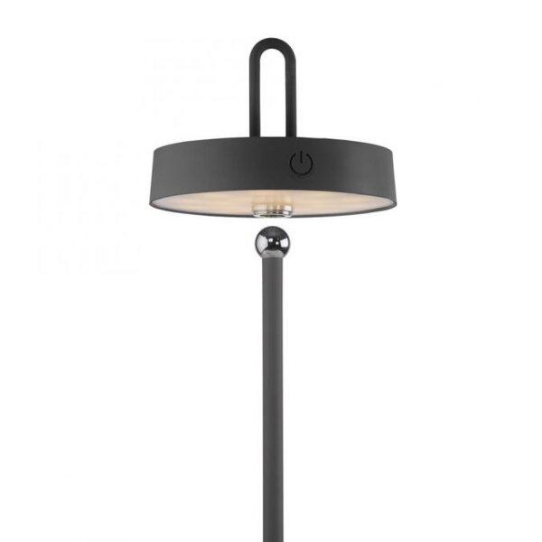Lampe de table LED rechargeable Noir Dimmer Touch IP44 47,2 cm