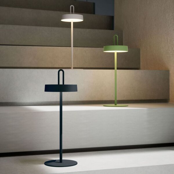 Lampe de table LED rechargeable Vert Dimmer Touch IP44 47,2 cm