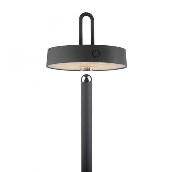 Lampadaire LED rechargeable Noir Dimmer Touch IP44 125,2 cm