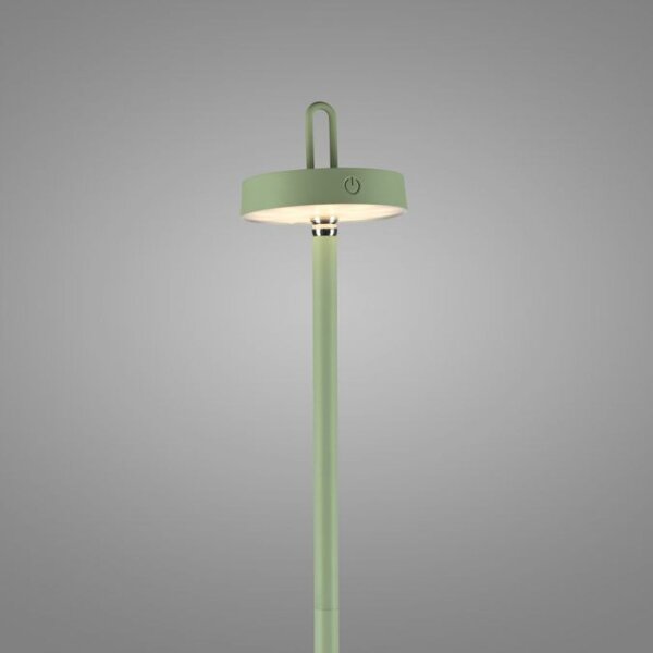 Lampadaire LED rechargeable Vert Dimmer Touch IP44 125,2 cm