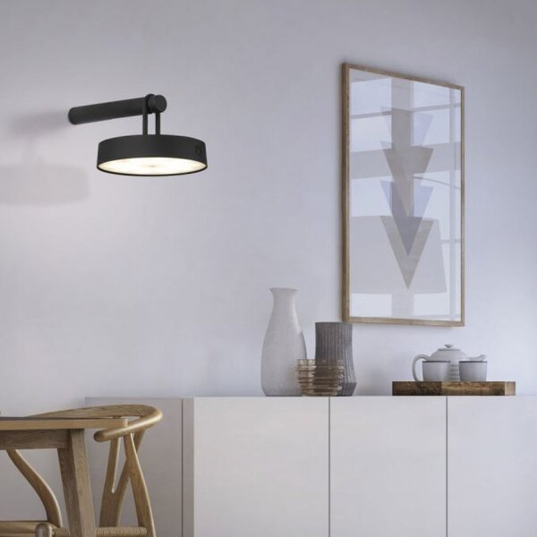 Applique LED Variateur de lumière Interrupteur tactile IP44 130 lm noir