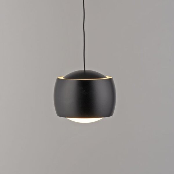 Suspension LED métal blanc chaud 60 cm 800 lm noir