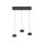 Suspension LED métal blanc chaud 60 cm 800 lm noir