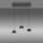 Suspension LED métal blanc chaud 60 cm 800 lm noir
