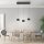 Suspension LED métal blanc chaud 60 cm 800 lm noir