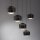 Suspension LED noir métal blanc chaud 3000 K 110 cm