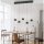 Suspension LED noir métal blanc chaud 3000 K 110 cm