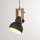 Suspension flexible Noir Bois Métal E27 L:26 cm