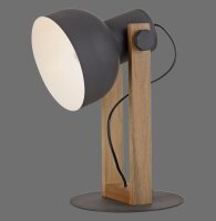Lampe de table flexible bois métal E27 45 cm...