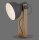Lampe de table flexible bois métal E27 45 cm Industrial