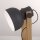 Lampe de table flexible bois métal E27 45 cm Industrial