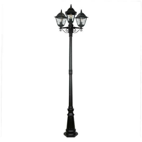 Candélabre Noir 227cm de haut Rustique LEADWORTH
