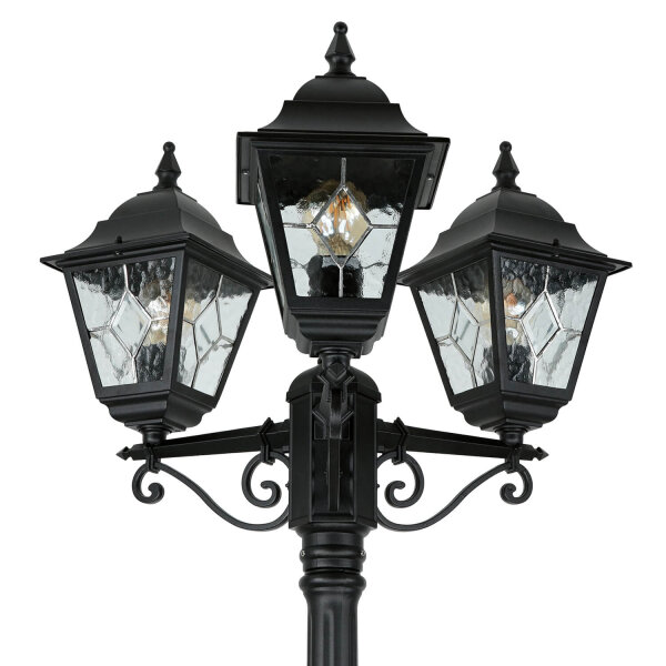 Candélabre Noir 227cm de haut Rustique LEADWORTH