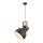 Suspension mobile Noir Bois Métal E27 L:30 cm