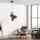 Suspension mobile Noir Bois Métal E27 L:30 cm