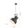 Suspension mobile Noir Bois Métal E27 L:30 cm