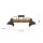 Plafonnier réglable bois métal E27 L:72 cm