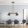 Suspension industrielle bois métal E27 flexible