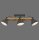 Plafonnier bois métal E27 96 cm 3-flamme flexible