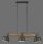 Suspension bois métal E27 96 cm 3-flamme flexible