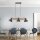 Suspension bois métal E27 96 cm 3-flamme flexible