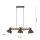 Suspension bois métal E27 96 cm 3-flamme flexible