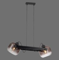 Lampe à suspendre verre métal E27 68 cm 2...