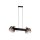 Lampe à suspendre verre métal E27 68 cm 2 flammes orientable