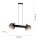 Lampe à suspendre verre métal E27 68 cm 2 flammes orientable