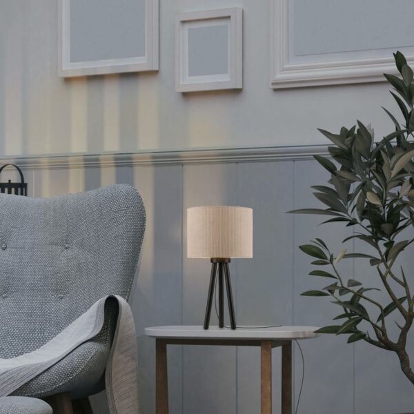 Blendarme Lampe de table Tripod Abat-jour en tissu E27 46 cm
