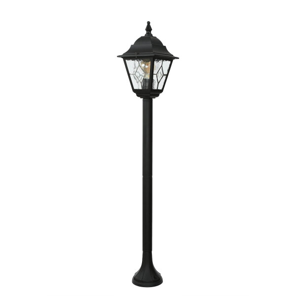 Lampe dallée noire résistante aux intempéries H:109cm LEADWORTH