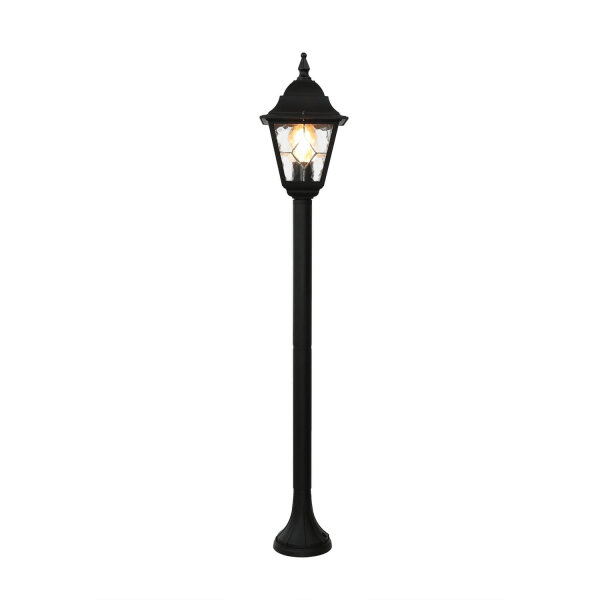 Lampe dallée noire résistante aux intempéries H:109cm LEADWORTH