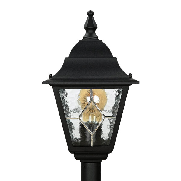 Lampe dallée noire résistante aux intempéries H:109cm LEADWORTH