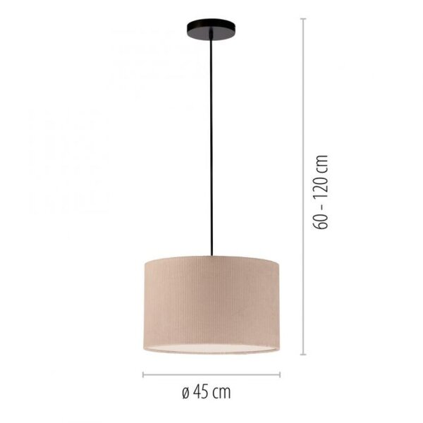 Tissu Lampe à suspendre anti-éblouissement Beige E27 Ø45 cm confortable