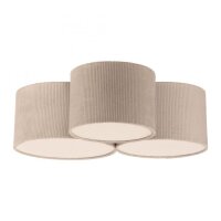 Lampe de plafonnier confortable Beige E27 L:70 cm 3-flmg...