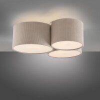 Lampe de plafonnier confortable Beige E27 L:70 cm 3-flmg...