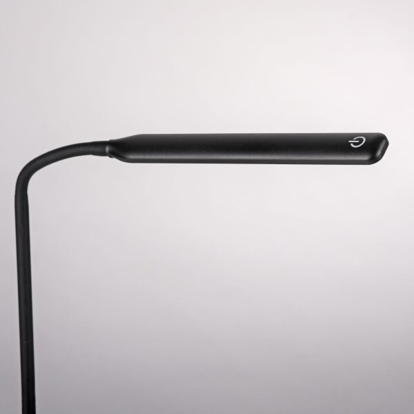 Lampe de bureau LED noire Touch 64 cm 6 W flexible