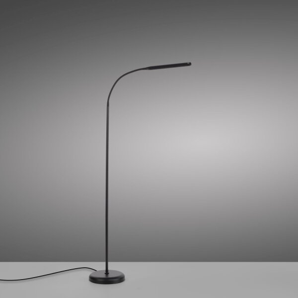 Lampadaire LED Métal Noir Touch 125 cm réglable