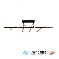 Lampe de plafonnier LED métal dimmable 3000 K noir...