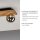 Lampe de plafonnier confortable Boules de verre Bois G9 80 cm Naturel