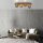 Lampe de plafonnier confortable Boules de verre Bois G9 80 cm Naturel