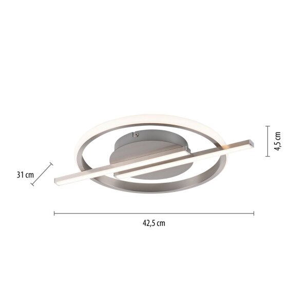 Lampe de plafonnier LED Moderne en acier L:42 cm 2100 lm dimmable