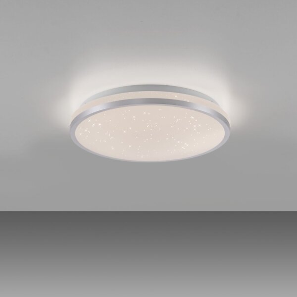Plafonnier LED Ciel étoilé argent 1380 lm dimmable