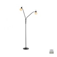 Lampadaire flexible verre métal 170 cm incl E14...