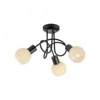 Lampe de plafonnier métal verre L:38 cm incl E14...