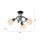 Lampe de plafonnier métal verre L:38 cm incl E14 décoratif
